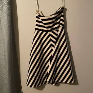 Navy and White striped dress